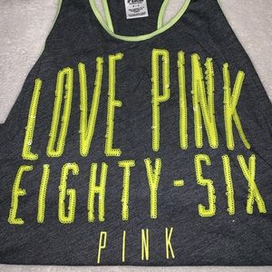 VS Pink SMALL Razor Back Tank Top